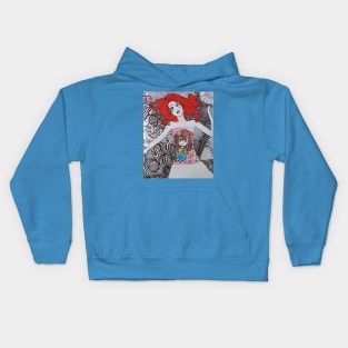 Emo girl lost in Thought Kids Hoodie